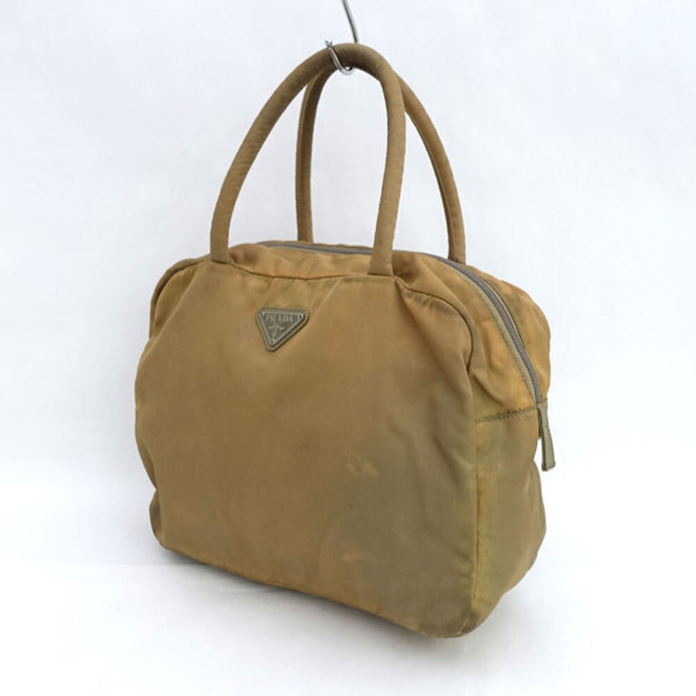 Prada Tessuto City handbag olive green tan